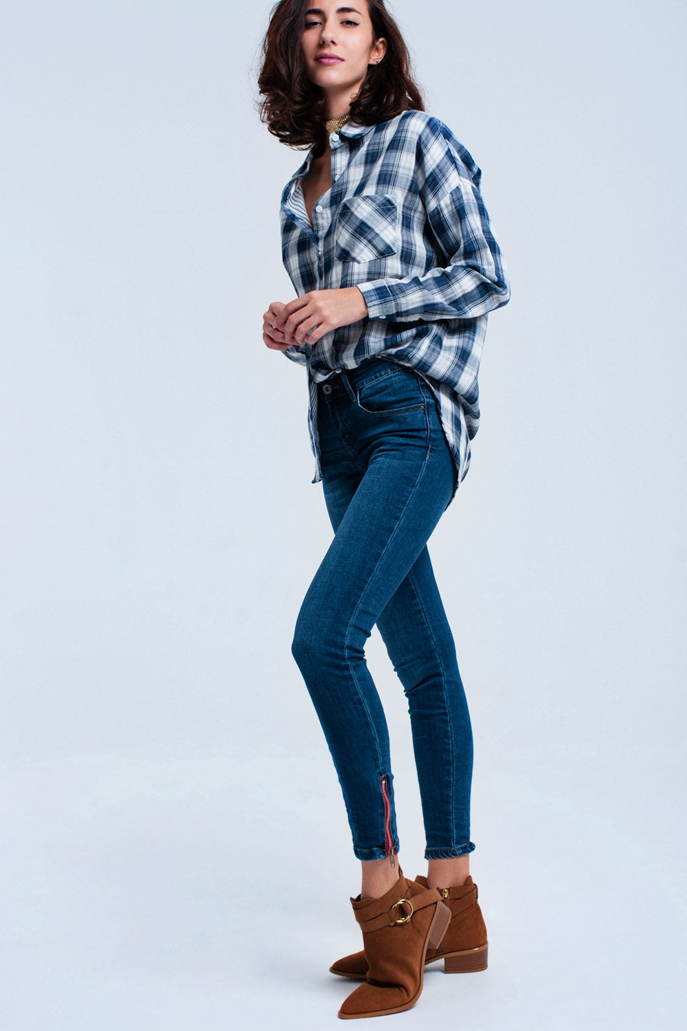 Skinny jeans with zipper Q2 Jeans BoutiqueLua