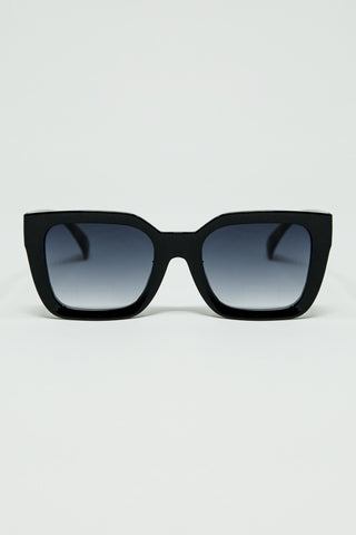 Square sunglasses with animal print on the side