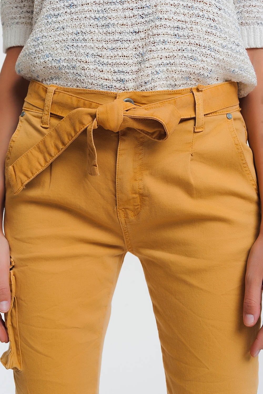 straight cut pants in mustard Q2 Jeans BoutiqueLua