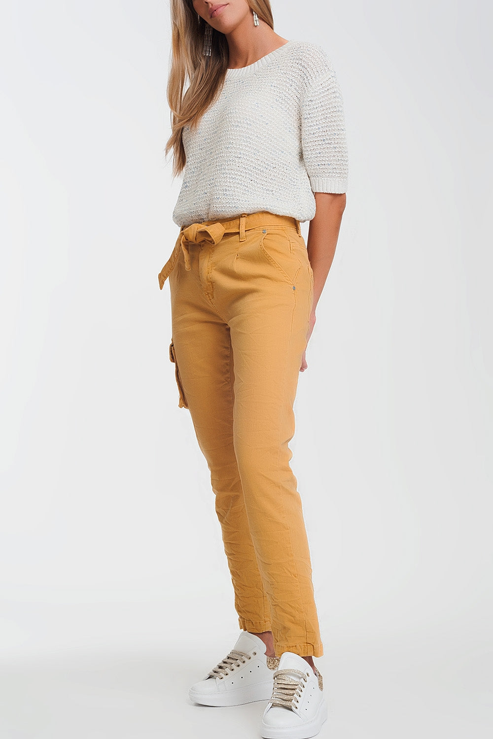 straight cut pants in mustard Q2 Jeans BoutiqueLua