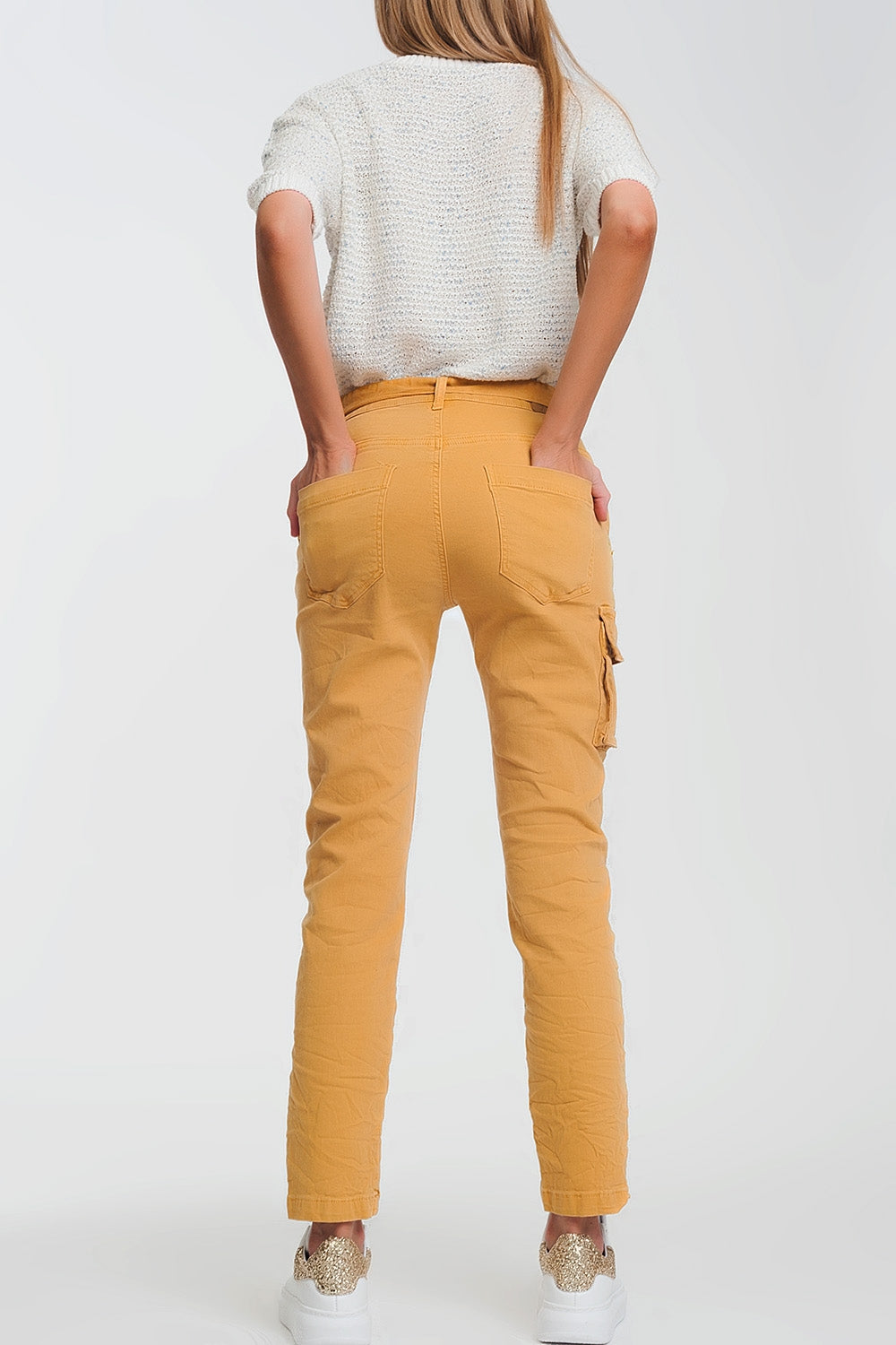 straight cut pants in mustard Q2 Jeans BoutiqueLua