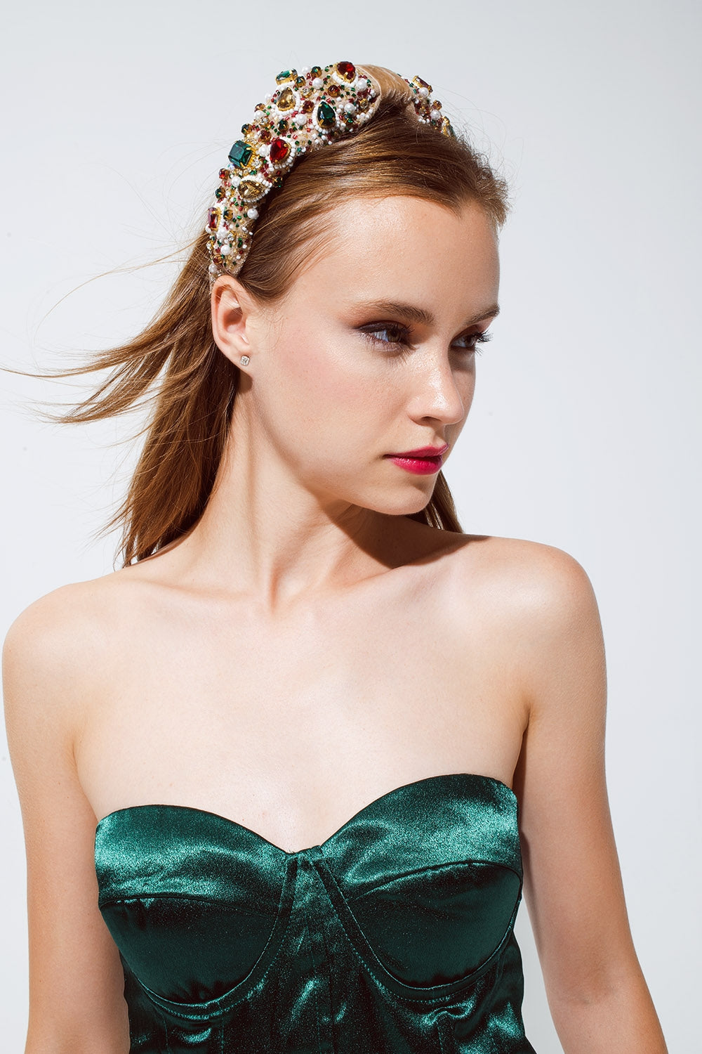 Strapless Corset Style Top In Emerald Green Q2 Tops BoutiqueLua