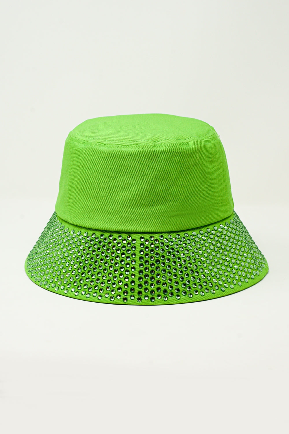 Strass Detail Bucket Hat in Green Q2 Hats BoutiqueLua