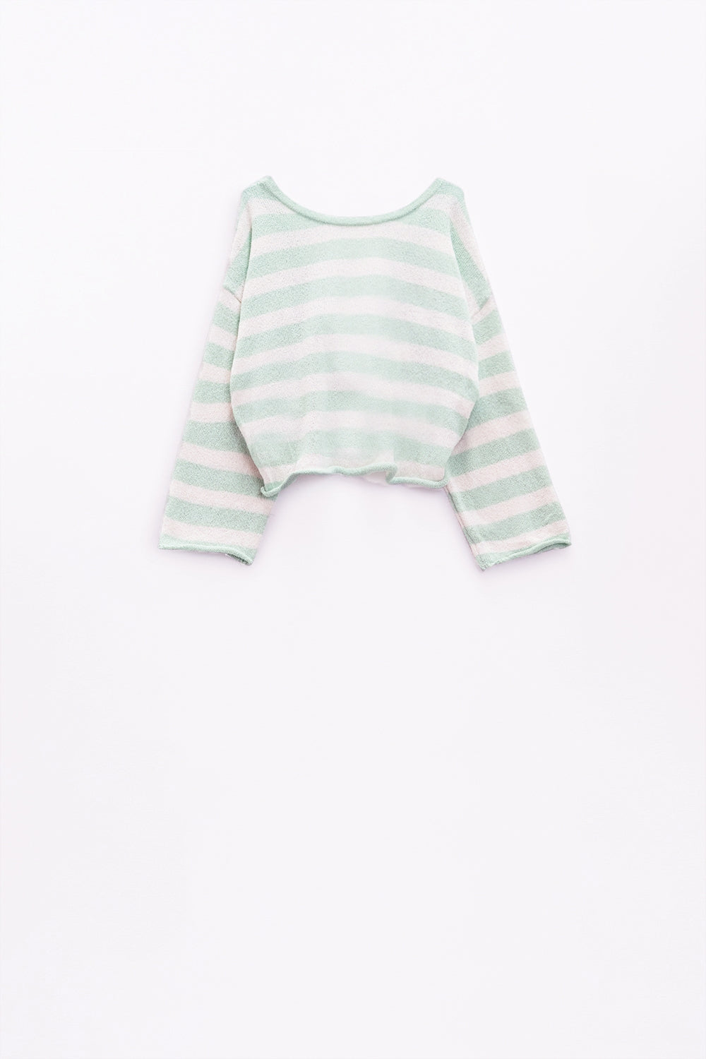 Striped sweater with knot detail at the back Q2 Sweaters BoutiqueLua