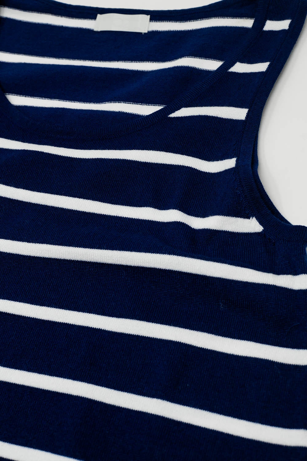 Tank maxi Dress With Scoop Neck In Navy With White Stripes Q2 Dresses BoutiqueLua