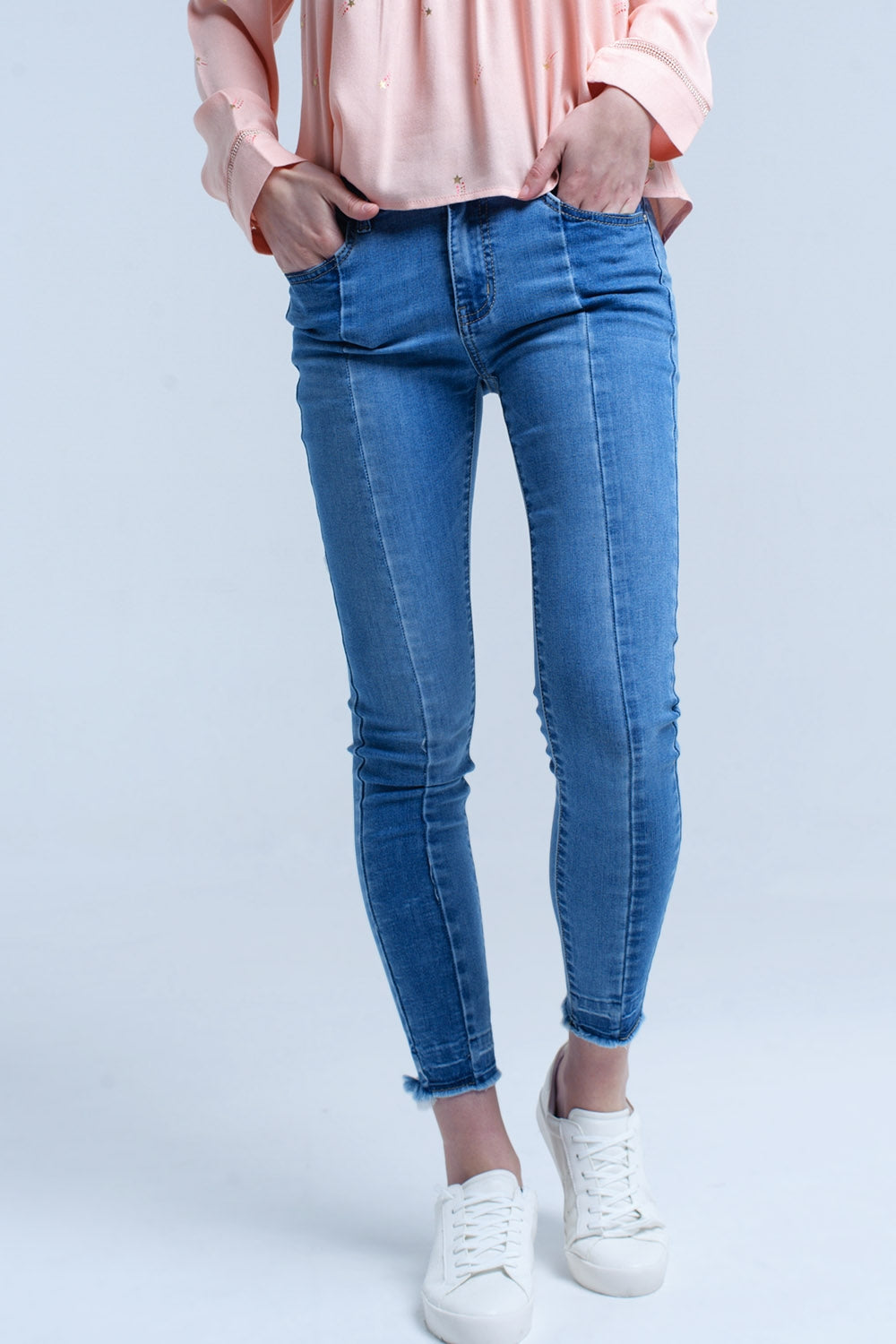 Two tone denim jean Q2 Jeans BoutiqueLua